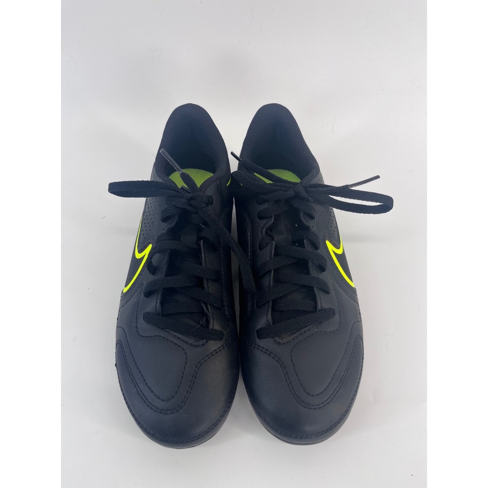 Nike Tiempo Legend 9 Club FG MG Kids Soccer Cleats Black Volt Yellow 3Y